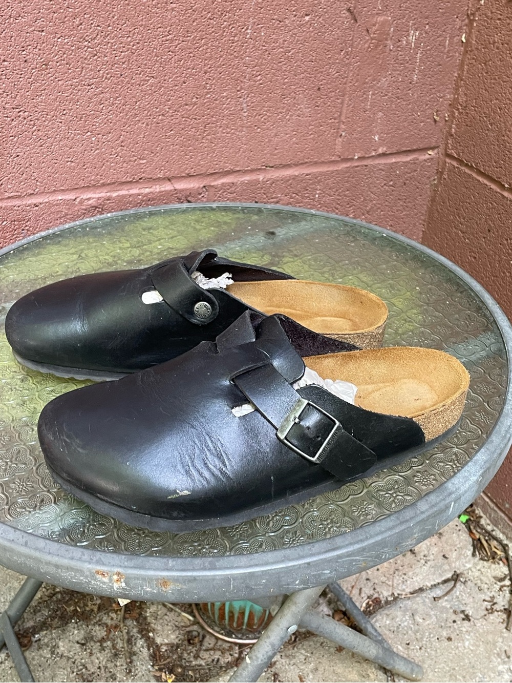 Birkenstock Boston Black Clog Mules Size 42